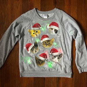 Christmas Cat Ugly Sweatshirt